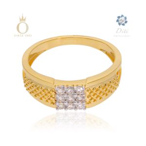 DITI DIAMOND 9 STONE GENTS BOX RING