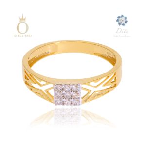 DITI DIAMOND 9 STONE GENTS BOX RING