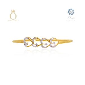 Adorable Hearts Diamond Bangle