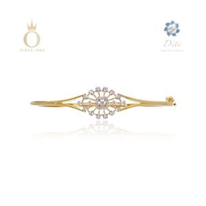 Shiny Dandelion Diamond Bracelet-Yellow Gold-18