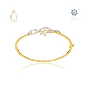 Stylish Diva Diamond Bracelet-Yellow Gold-14
