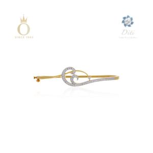 Sleek Style Diamond Bracelet-Yellow Gold-14