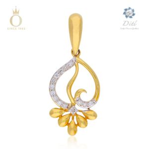 Partial Bloom Diamond Pendant