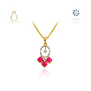 Petal’s Brilliance Diamond Pendant-Yellow Gold-18