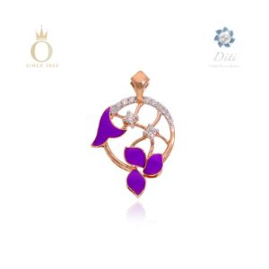 Lily Twinkle Diamond Pendant-Rose Gold-18