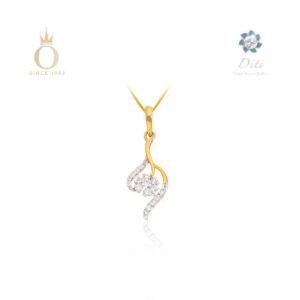 Chic Allure Diamond Pendant-Yellow Gold-18
