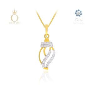 Divine Conch Diamond Pendant-Yellow Gold-18