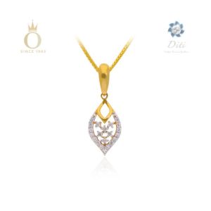 Solo Petal Diamond Pendant