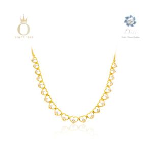 Adorable Sweethearts Diamond Necklace-Yellow Gold-14