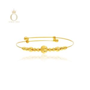 Blessed Princess Baby Gold Bangle-Yellow Gold-22