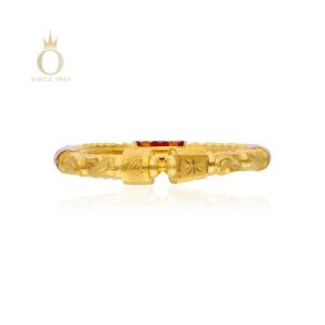 Traditional Appeal Gold Mukh Bangle-Yellow Gold-22