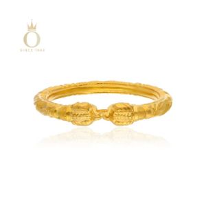 Cultural Elegance Gold Mukh Bangle-Yellow Gold-22
