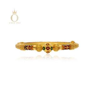 Vibrant Splendour Gold Chur Bangle-Yellow Gold-22