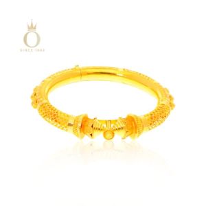 Eternal Radiance Gold Bangle-22-Yellow Gold