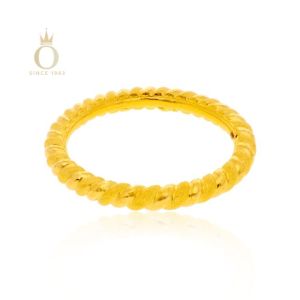 Opulent Art Gold Bangle-Yellow Gold-22