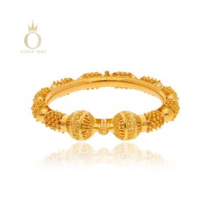 Ethnic Appeal Gold Mukh Bangle-Yellow Gold-22