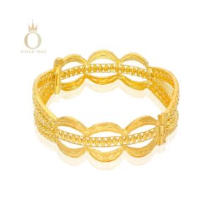 Spherical Array Gold Bangle-Yellow Gold-22