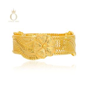 Radiant Bloom Gold Chur Bangle-Yellow Gold-22