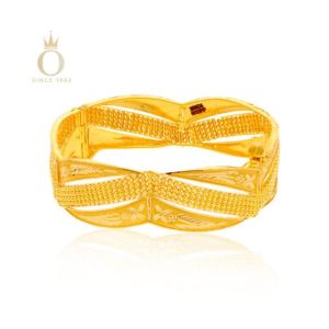 Classic Art Gold Chur Bangle-22-Yellow Gold