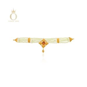 Geometric Bloom Gold Choker Necklace