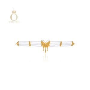 Appealing Butterfly Gold Choker Necklace-Yellow Gold-22