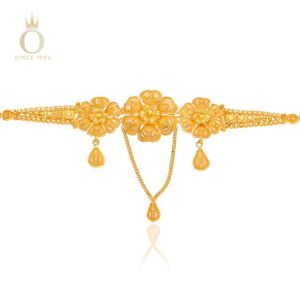 Sunflower Trio Gold Choker Necklace
