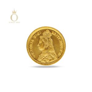 22k, 5.1g(916) Victoria With Flower Gold Coin-Yellow Gold-22