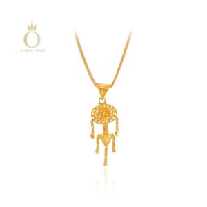 Tribal Allure Gold Pendant-Yellow Gold-22