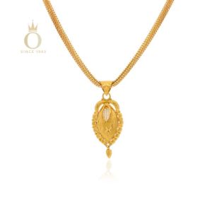 Deco Petal Gold Pendant-Yellow Gold-22