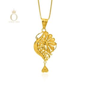 Blooming Grandeur Gold Pendant-Yellow Gold-22