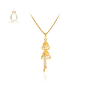 Dual Crown Gold Pendant