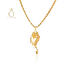 Paisley Blossom Gold Pendant-Yellow Gold-22