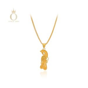 Peacock Glory Gold Pendant-Yellow Gold-22