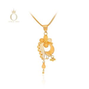 Blossoming Art Gold Pendant-Yellow Gold-22