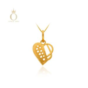 Chic Heart Gold Pendant-Yellow Gold-22