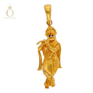 Divine Krishna Gold Pendant-Yellow Gold-22