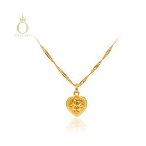 Floral Heart Gold Pendant