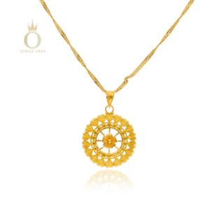 Floral Love Gold Pendant-Yellow Gold-22