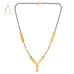 Feathery Fashion Gold Mangalsutra-Yellow Gold-22
