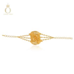 Ethnic Splendour Gold Bracelet-Yellow Gold-22