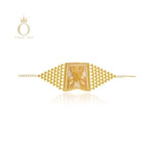 Dual Peacocks Gold Bracelet-Yellow Gold-22