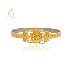 Floral Craft Gold Noa Bangle-Yellow Gold-22