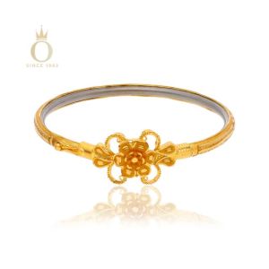 Imperial Blossom Gold Noa Bangle-Yellow Gold-22