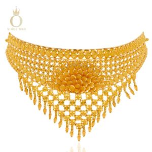 Gorgeous Bride Gold Necklace-Yellow Gold-22