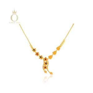 Floral Statement Gold Necklace