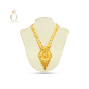 Cultural Craft Gold Long Necklace-Yellow Gold-22