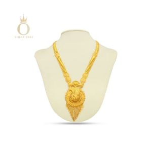 Ethnic Peacock Gold Long Necklace