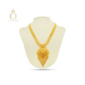 Bridal Heirloom Gold Long Necklace-Yellow Gold-22