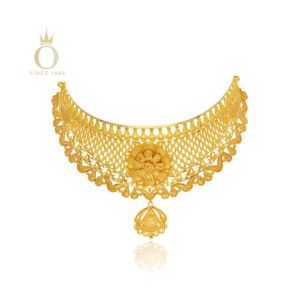Regal Treasure Gold Choker Necklace-Yellow Gold-22