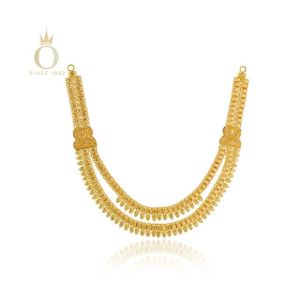 Layered Sheen Gold Necklace-Yellow Gold-22